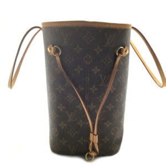 Louis Vuitton Neverfull Mimosa Orange Tote Bag Pouch Brown Yellow - Picture 3 of 8